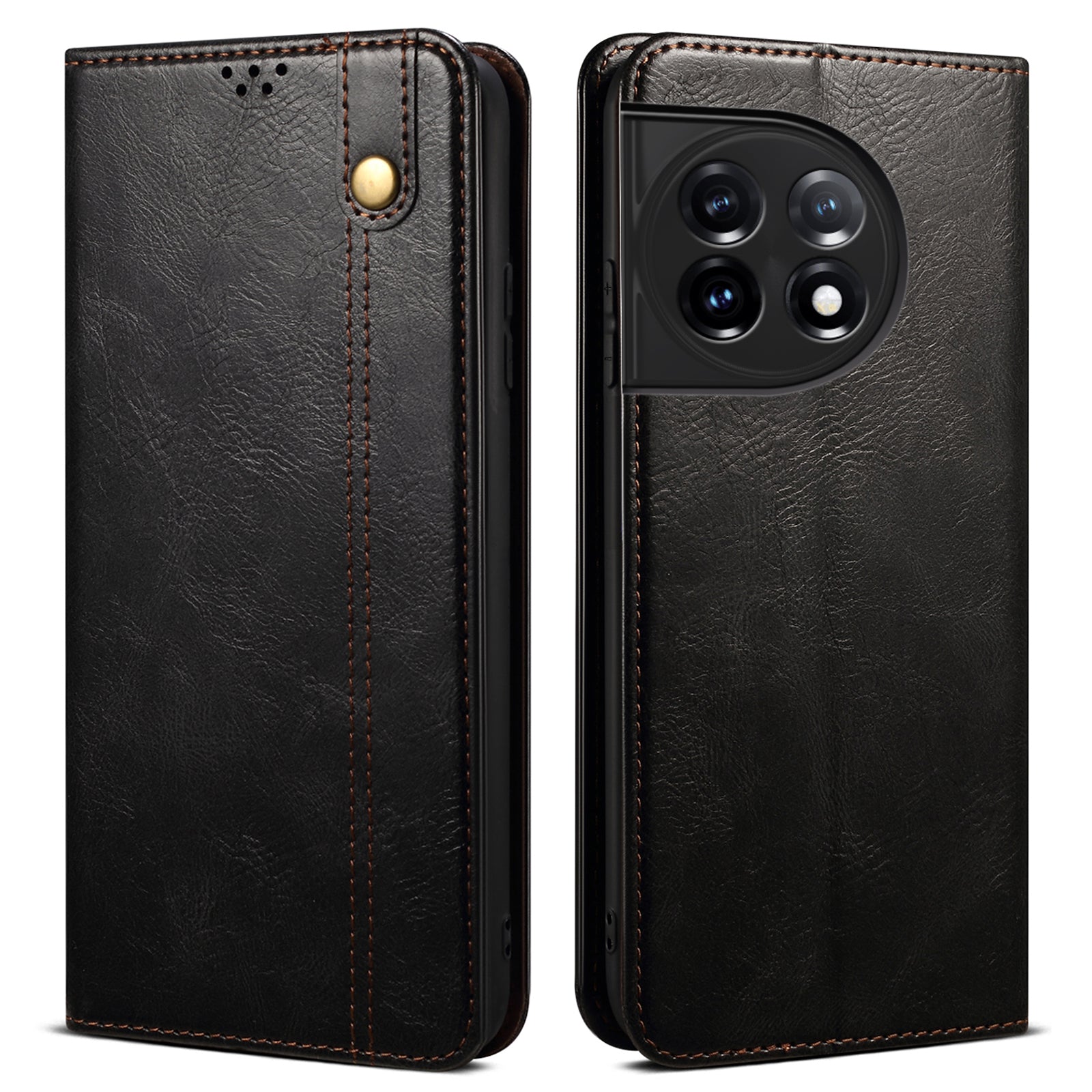 Phone Stand Case for OnePlus 11 5G PU Leather Waxy Crazy Horse Texture Stand Smartphone Cover Phone Stand Case for OnePlus 11 5G PU Leather Waxy Crazy Horse Texture Stand Smartphone Cover